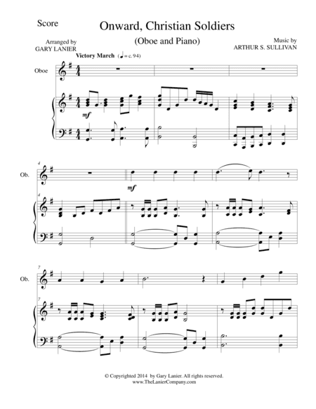ONWARD, CHRISTIAN SOLDIERS (Oboe/Piano and Oboe Part) (arr. Gary Lanier)