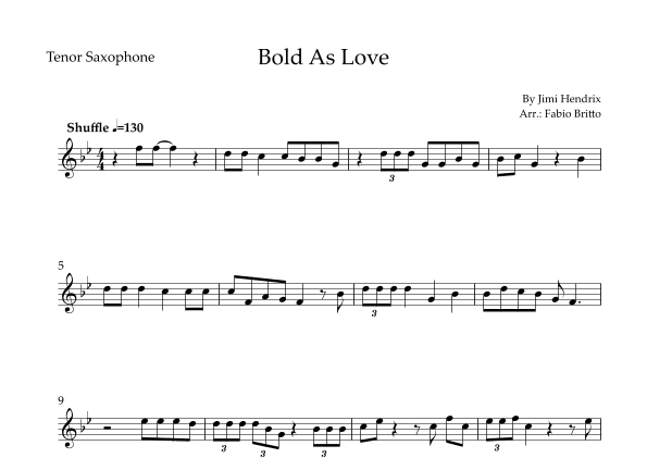 Bold As Love (arr. Fabio Britto)