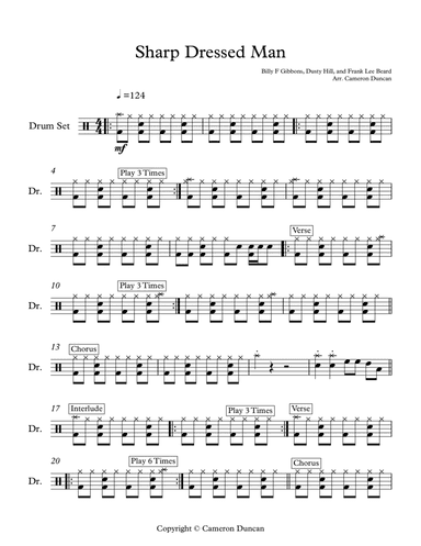 Sharp Dressed Man (arr. Cameron Duncan)