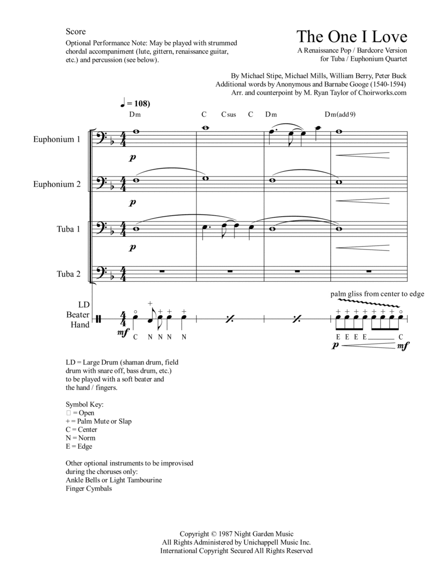 The One I Love (arr. M. Ryan Taylor)