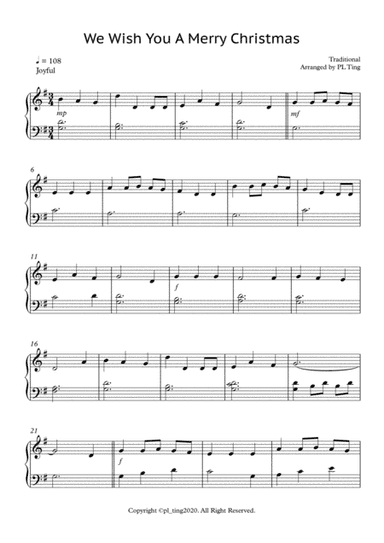 We Wish You A Merry Christmas (arr. PL Ting)