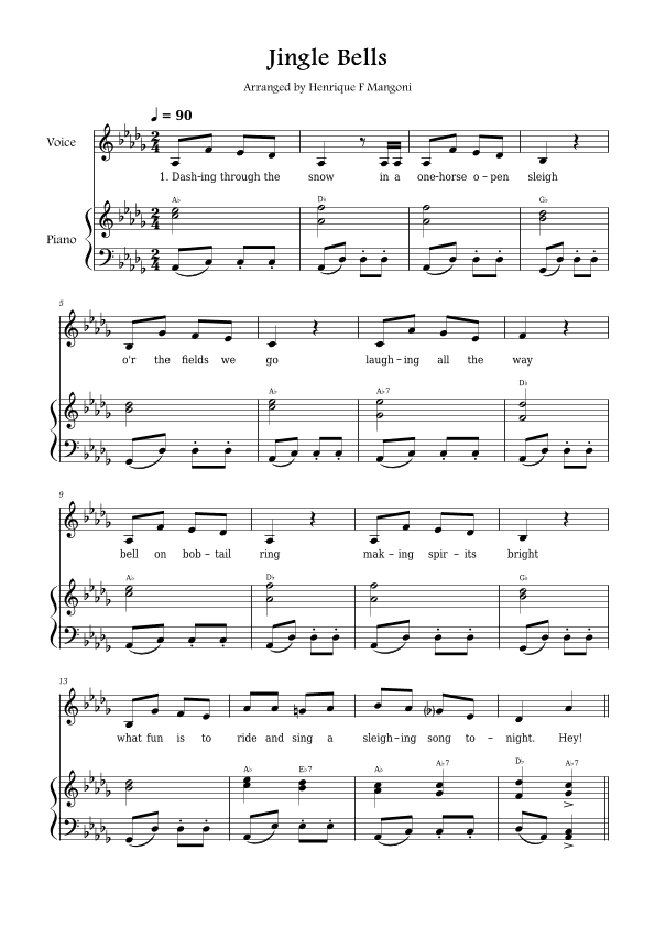 Jingle Bells (arr. Henrique F Mangoni)