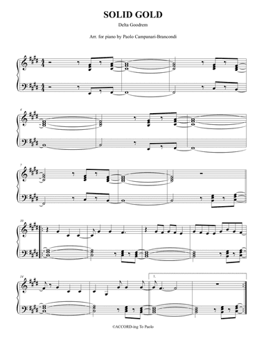 Solid Gold (arr. Paolo Campanari Brancondi)