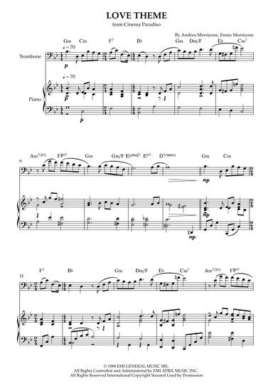 Love Theme (tema D'amore) (arr. Karen Gueiros)