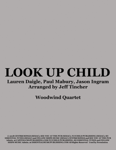 Look Up Child (arr. Jeff Tincher)