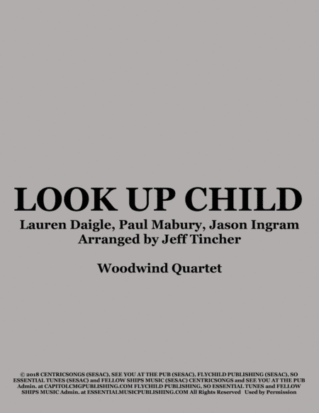 Look Up Child (arr. Jeff Tincher)