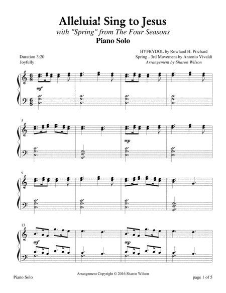 The Four Seasons Hymn Medleys: Alleluia! Sing to Jesus (arr. Sharon Wilson)