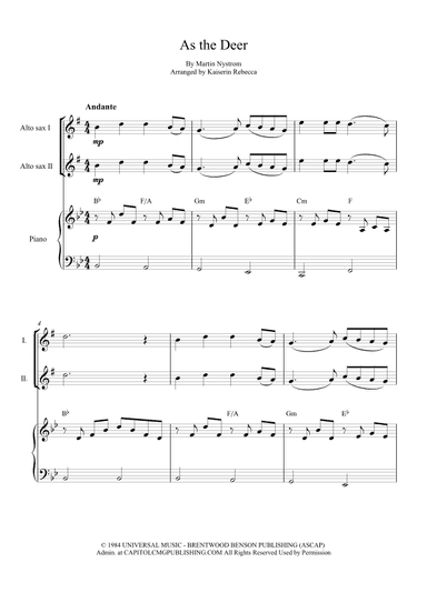 As The Deer (arr. Kaiserin Rebecca)