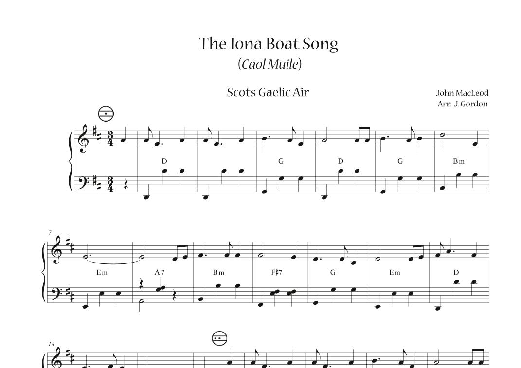 The Iona Boat Song (arr. Julia Gordon)