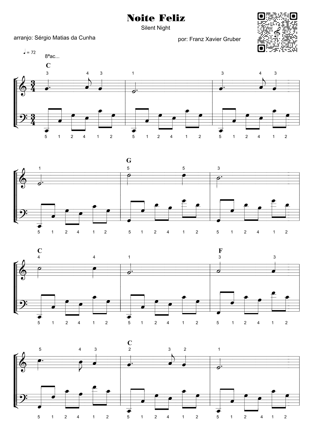 Noite feliz (arr. Sérgio Matias da Cunha)