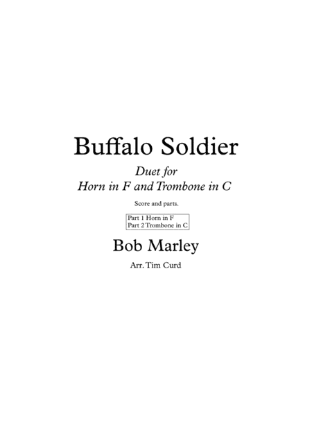 Buffalo Soldier (arr. Tim Curd.)