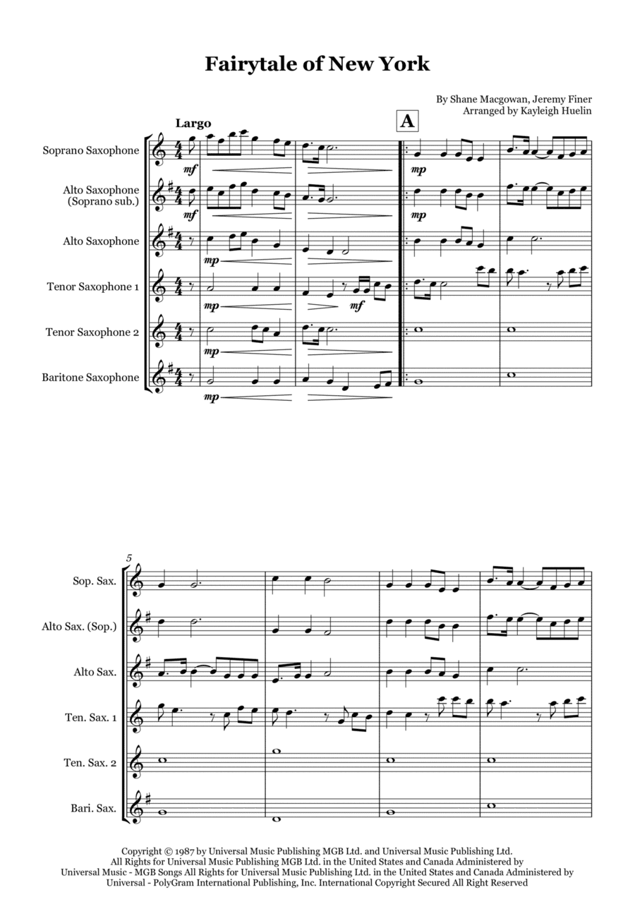 Fairytale Of New York (arr. Kayleigh Huelin)