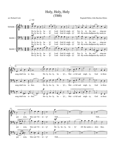 Holy, Holy Holy (TBB) (arr. Richard Cook)