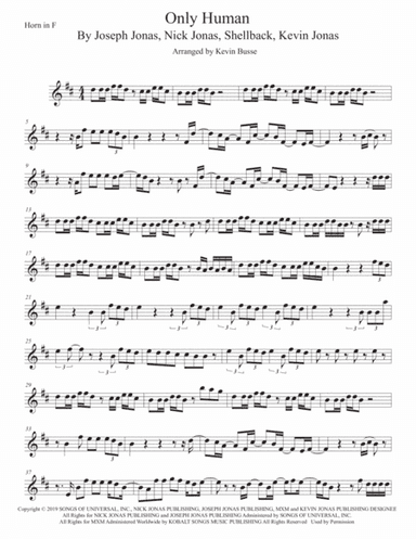 Only Human (arr. Kevin Busse)