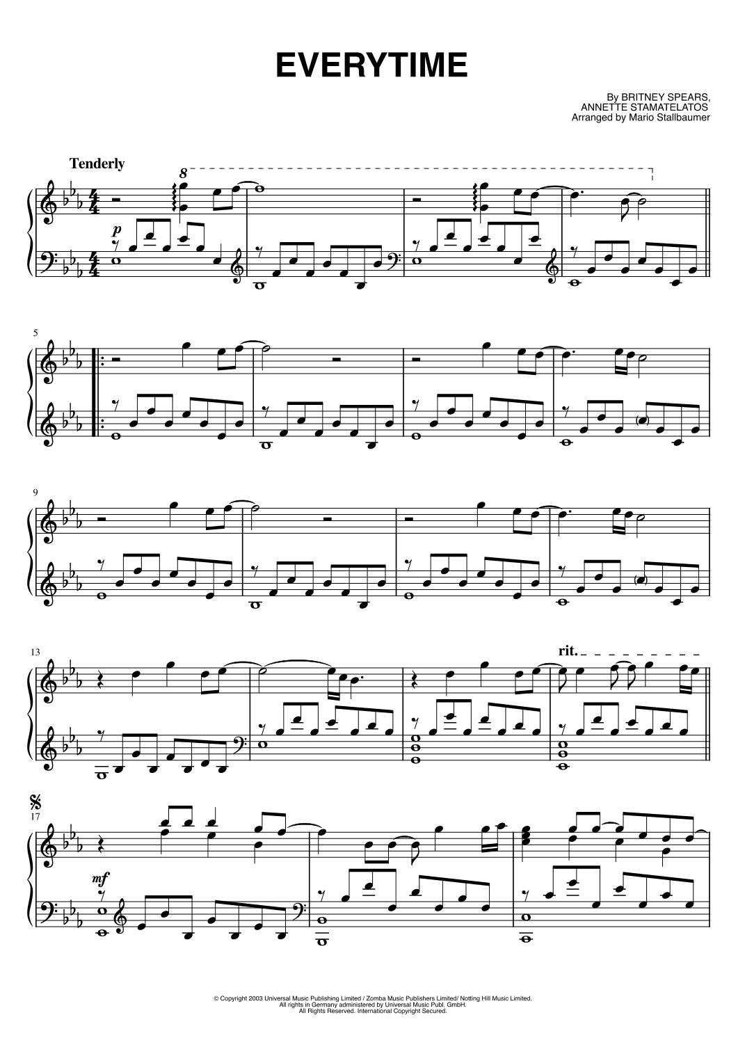 Everytime (arr. Mario Stallbaumer)