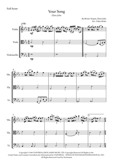 Your Song (arr. Fabio Britto)