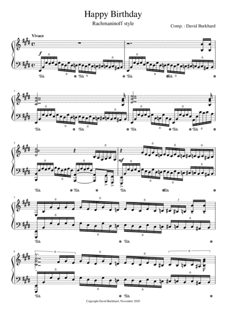 Happy birthday (arr. David Burkhard)