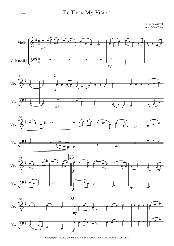 Be Thou My Vision (arr. Fabio Britto)