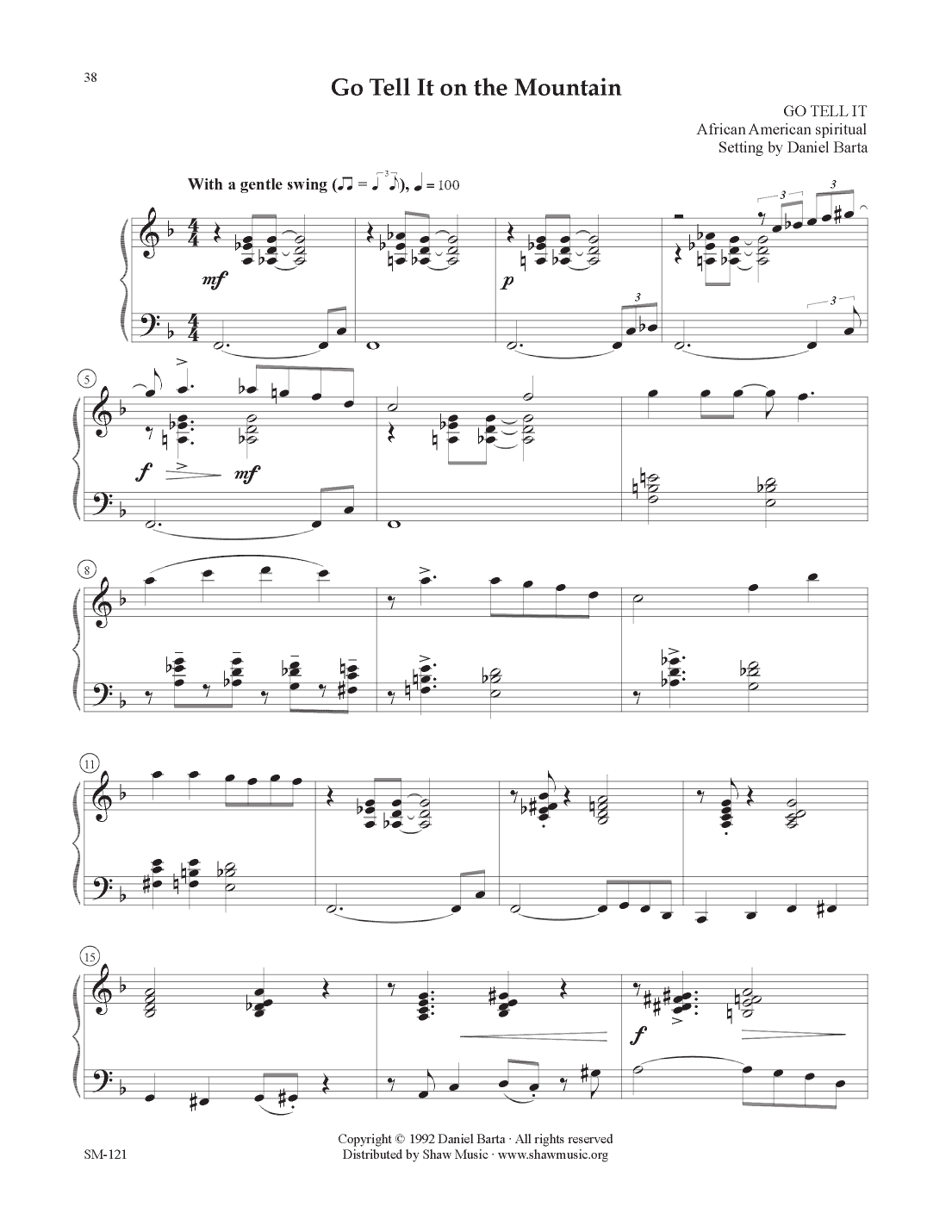 Go Tell It on the Mountain (arr. Daniel Barta)