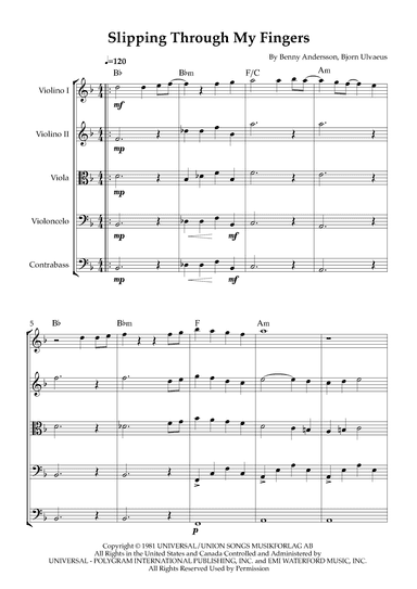 Slipping Through My Fingers (arr. Karen Gueiros)