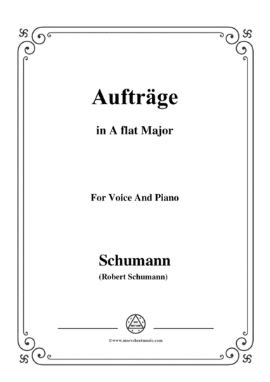 Schumann-Aufträge,in A flat Major,Op.77,No.5,for Voice and Piano (arr. MSM)