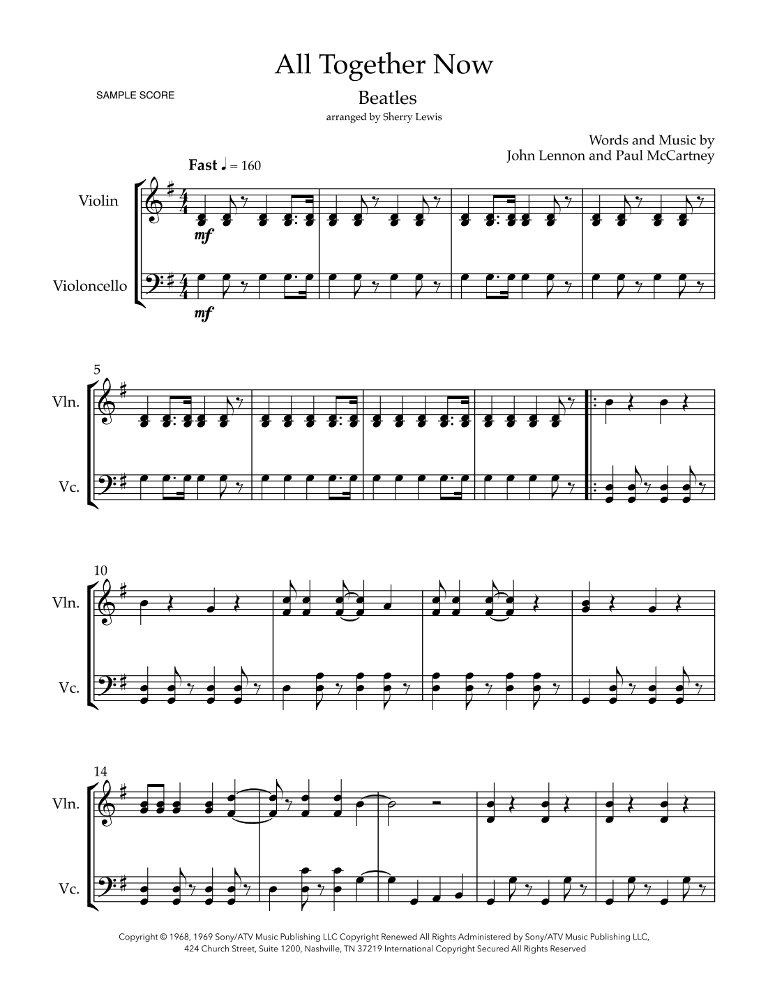 All Together Now (arr. Sherry Lewis)