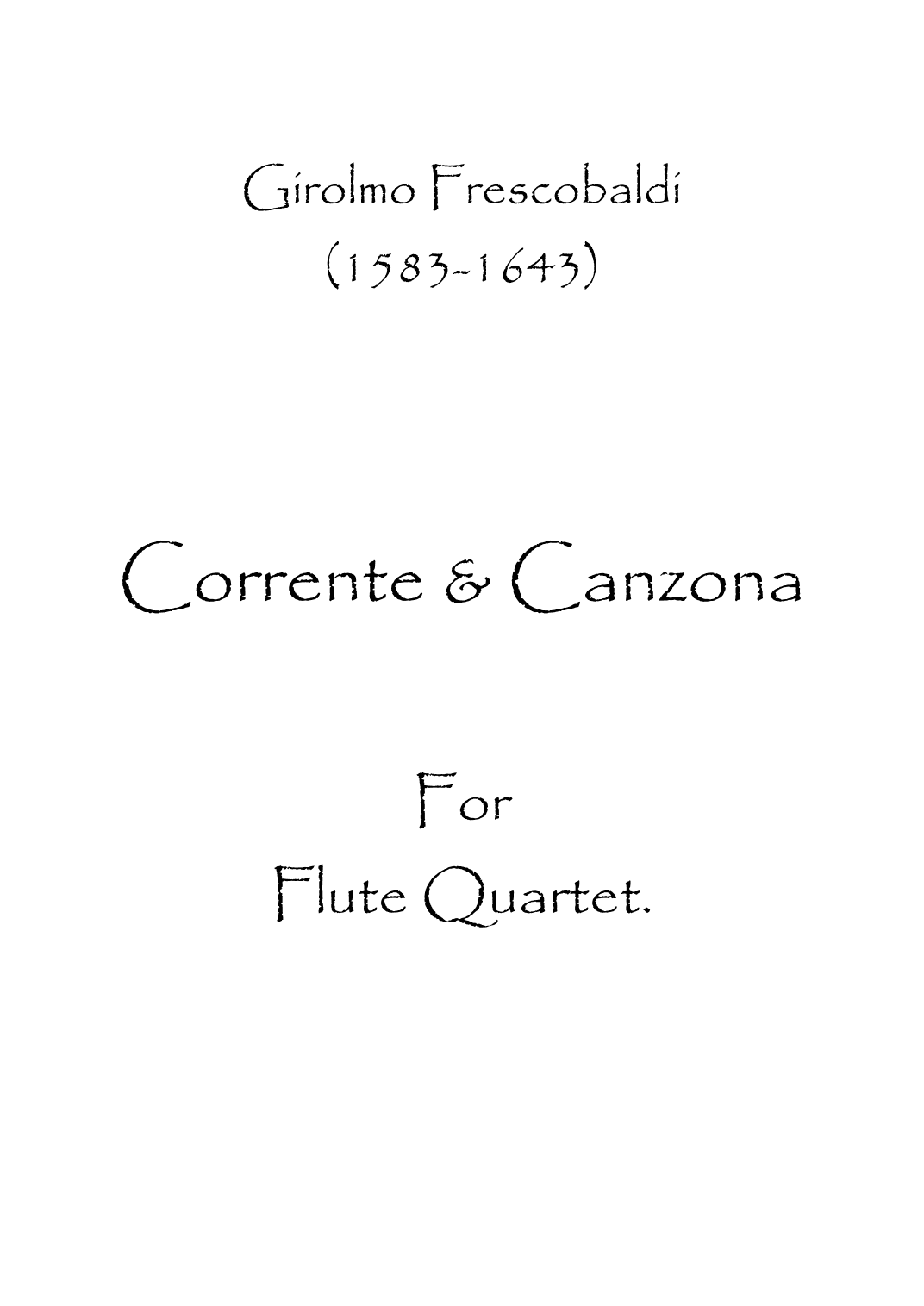 Corrente & Canzona (arr. Spencer Bundy)
