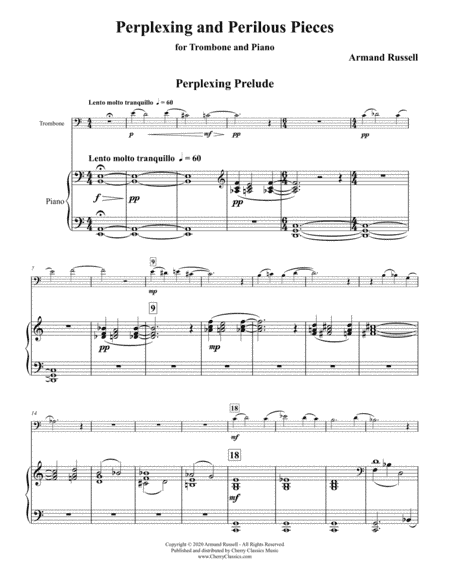 Perplexing and Perilous Pieces for Trombone and Piano