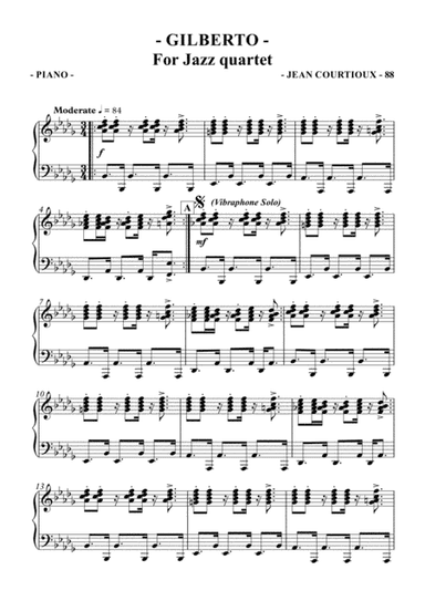 GILBERTO- Piano