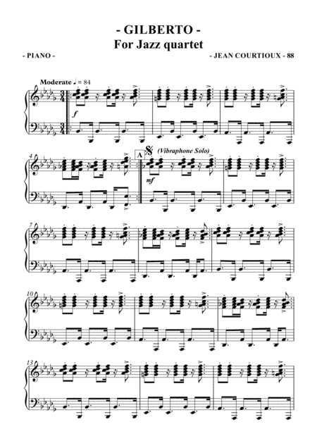 GILBERTO- Piano