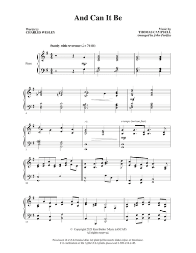 And Can It Be (arr. John Purifoy)