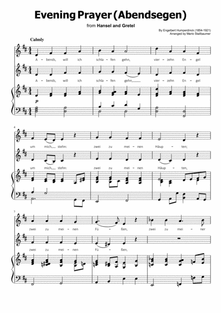 Humperdinck - Evening Prayer (Abendsegen) - from "Hansel and Gretel" (arr. Mario Stallbaumer)