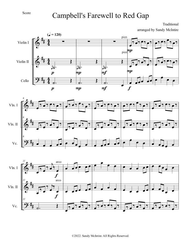 Campbell's Farewell to Red Gap (arr. Sandy McIntire)