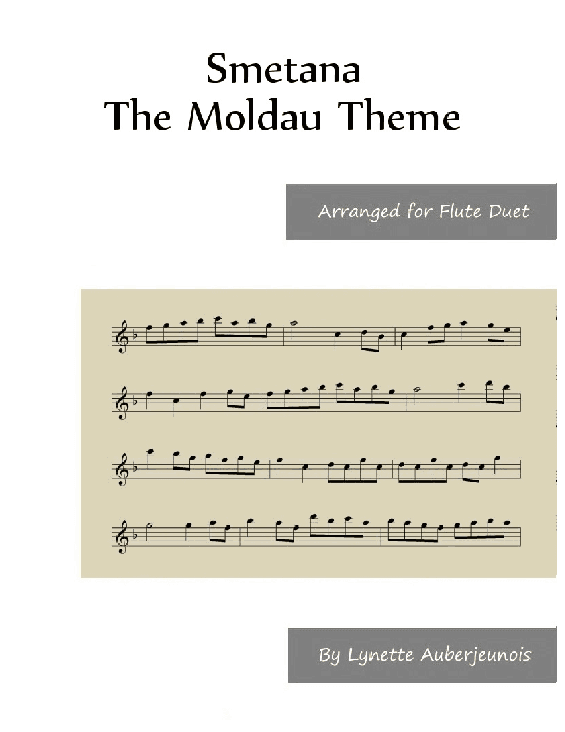 The Moldau Theme - Flute Duet (arr. Lynette Auberjeunois)