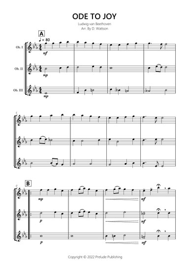 Ode To Joy (arr. D. Wattson)