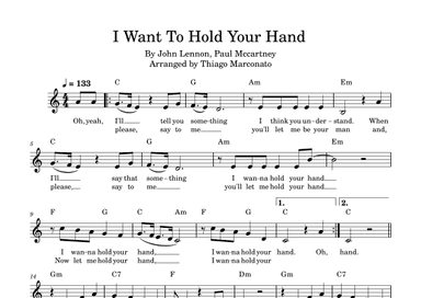 I Want To Hold Your Hand (arr. Thiago Marconato)
