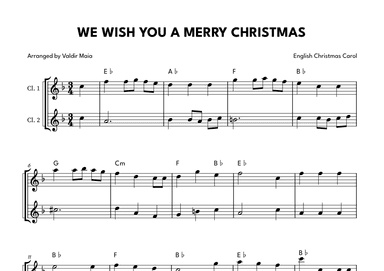 We Wish You A Merry Christmas - Clarinet Duet (arr. Valdir Maia)