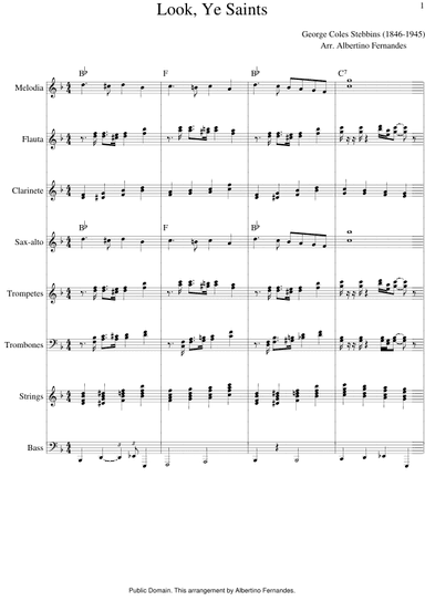 Look, Ye Saints - Score Only (arr. Albertino Fernandes)