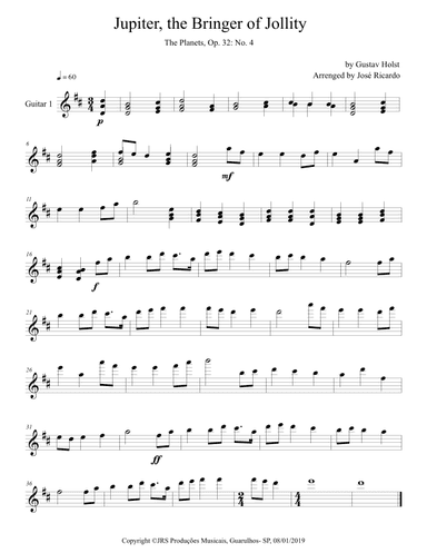 Jupiter, The Bringer of Jolity (arr. José Ricardo da Silva)