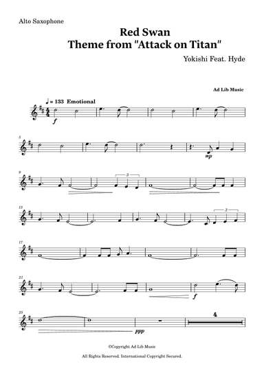 Red Swan (arr. Charles Lam)