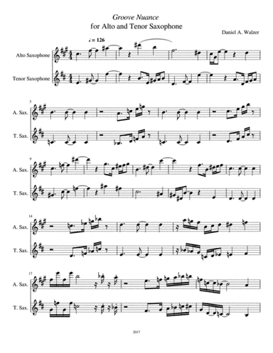 Groove Nuance for Alto and Tenor Saxophone