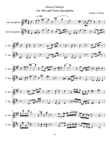 Groove Nuance for Alto and Tenor Saxophone