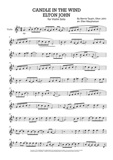 Candle In The Wind (arr. Ellen Macpherson)