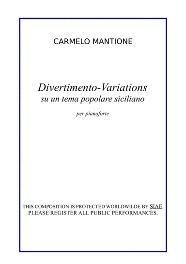 Divertimento-variations su un tema popolare siciliano