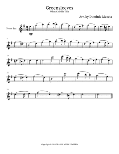 Greensleeves (arr. Dominic Meccia)