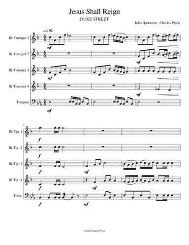 Jesus Shall Reign (arr. Charles Priest)