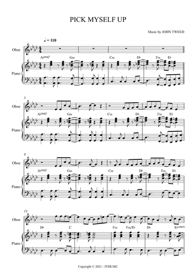 Pick Myself Up for Oboe and Piano