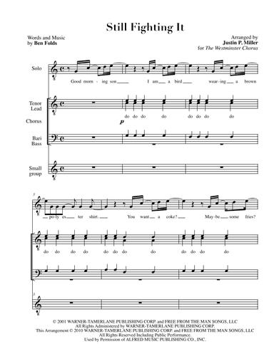 Still Fighting It (arr. Justin P. Miller)