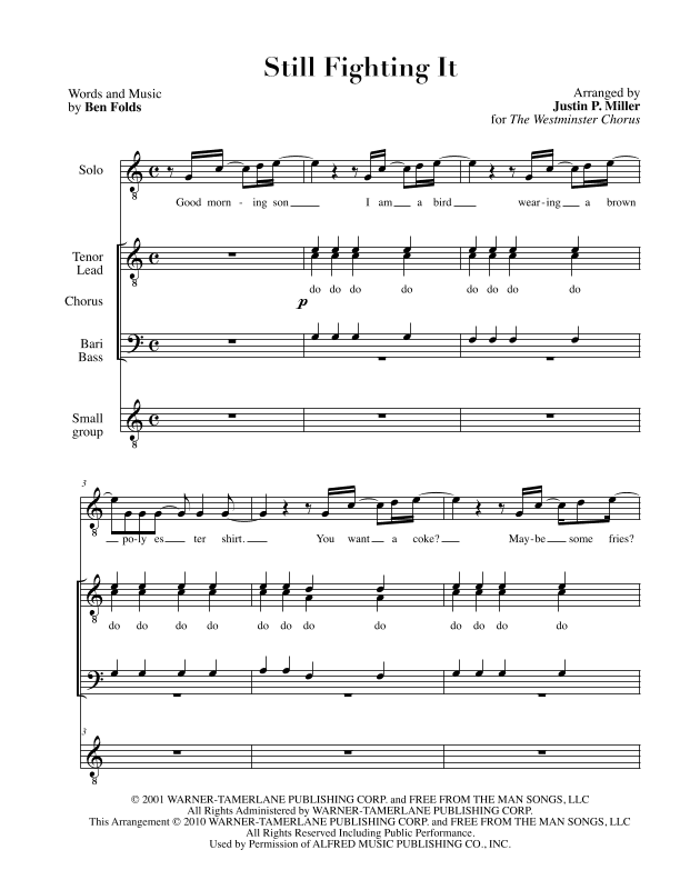 Still Fighting It (arr. Justin P. Miller)