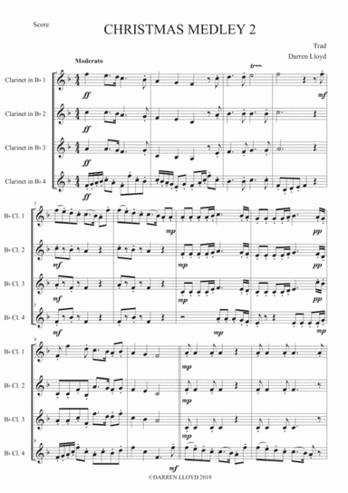 A Christmas Medley 2 - Clarinet Quartet (arr. Pott Shrigley Press)